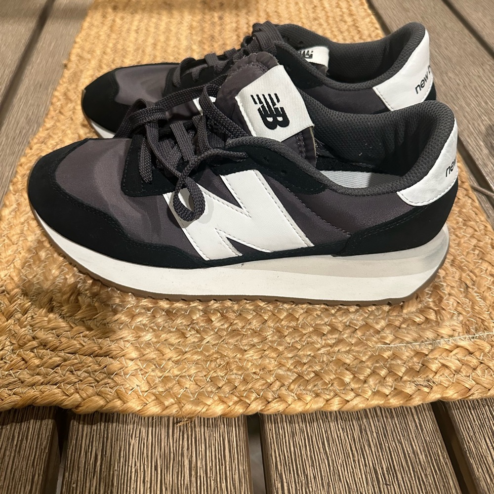 New Balance Black and White Chunky Sole Sneakers